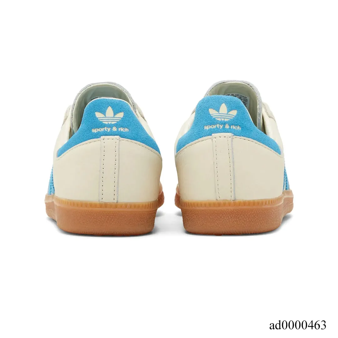 Sporty & Rich x AD Samba OG Cream Blue Shoes Sneakers - ad0000463 - Image 4