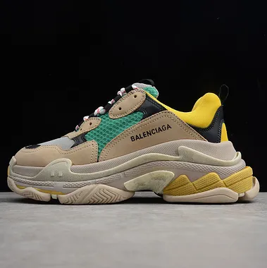 BLCG Triple S Trainer Yellow Green Shoes Sneakers - bl0000039 - Image 4