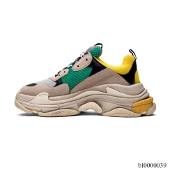 Alternative view of BLCG Triple S Trainer Yellow Green Shoes Sneakers - bl0000039