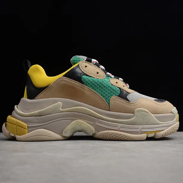 BLCG Triple S Trainer Yellow Green Shoes Sneakers - bl0000039 - Image 7