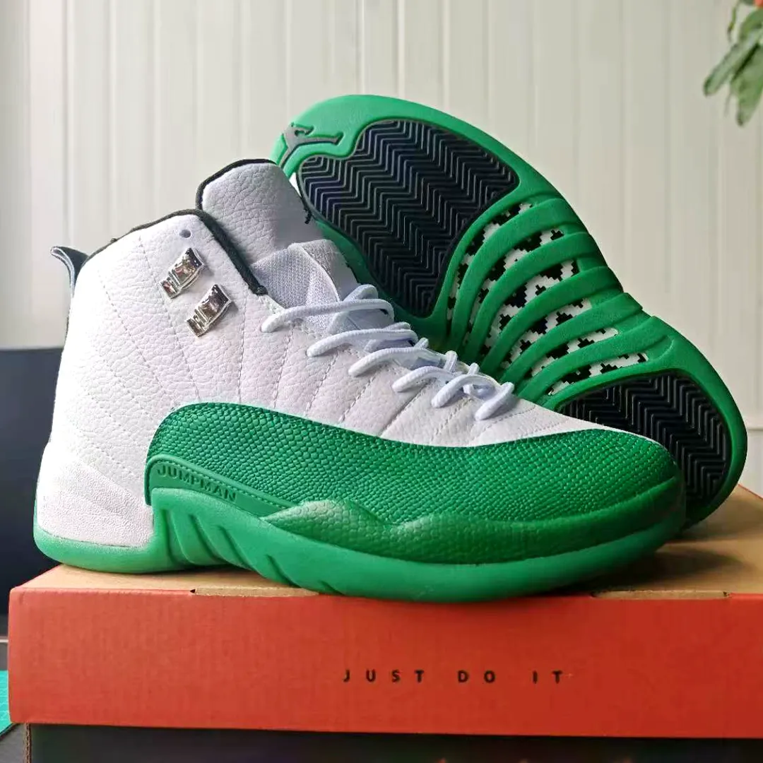 AJ 12 Bucks White Green Shoes Sneakers - nk0004699 - Image 7