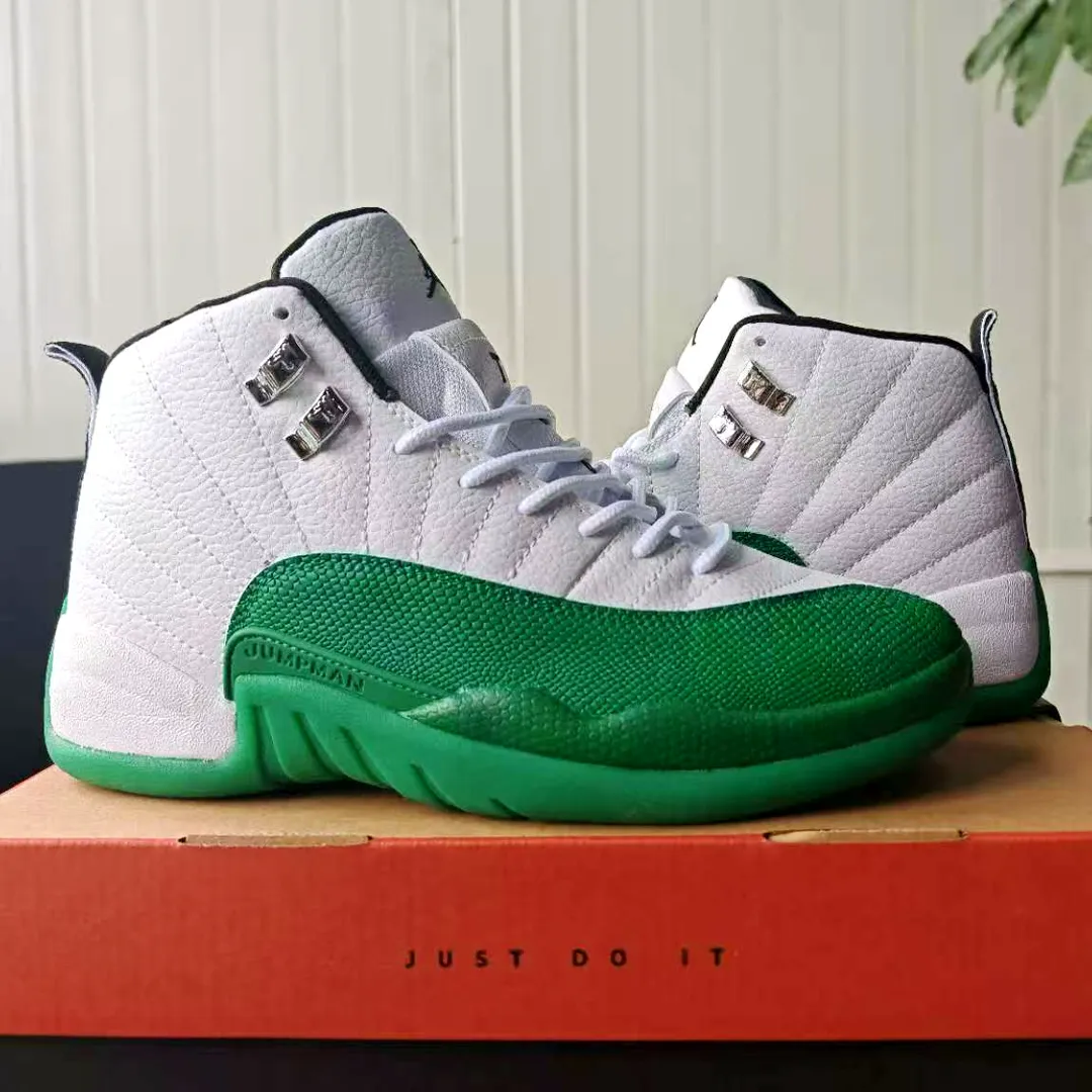 AJ 12 Bucks White Green Shoes Sneakers - nk0004699 - Image 6