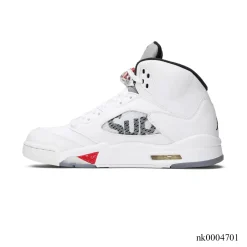 Alternative view of SUP x AJ 5 White Shoes Sneakers - nk0004701