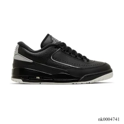 AJ 2/3 Black Metallic Silver Shoes Sneakers - nk0004741