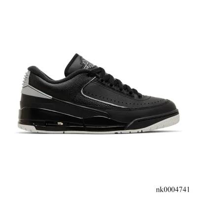AJ 2/3 Black Metallic Silver Shoes Sneakers - nk0004741