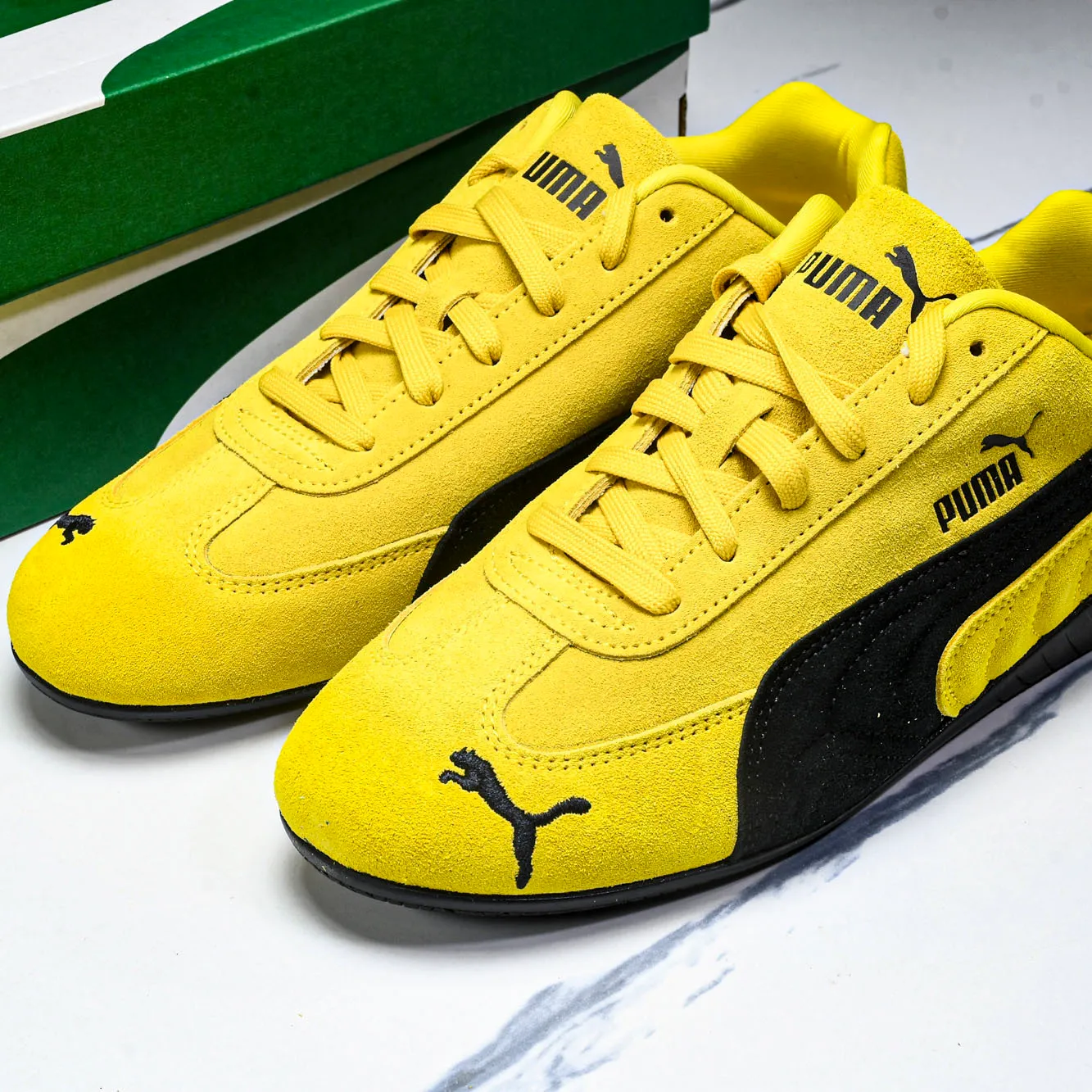 PM Speedcat OG Pelé Yellow Black Shoes Sneakers - pm0000016 - Image 10