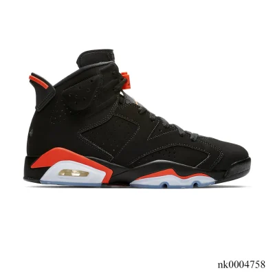 AJ 6 Black Infrared Orange Shoes Sneaker - nk0004758