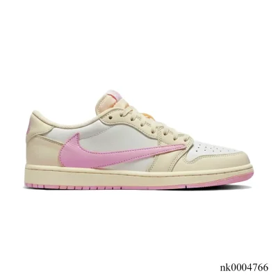 Travis Scott x AJ 1 Low OG Sail Shy Pink Shoes Sneakers – nk0004766