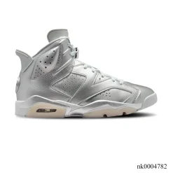 PSG x AJ 6 Metallic Silver Shoes Sneaker - nk0004782
