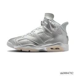 Alternative view of PSG x AJ 6 Metallic Silver Shoes Sneaker - nk0004782