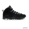 AJ 10 Black And White Stealth Shoes Sneakers - nk0004817