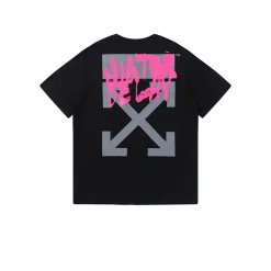 Alternative view of OW Graffiti Arrow Pattern Cotton T-Shirt - OW0009
