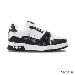 LV Trainer #54 Black and White Shoes Sneakers – LV0005159