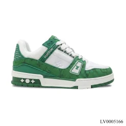 LV Trainer Green White Shoes Sneakers – LV0005166