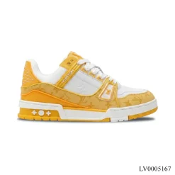 LV Trainer Yellow White Shoes Sneakers – LV0005167