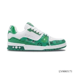 LV Trainer Signature Green White Shoes Sneakers – LV0005171