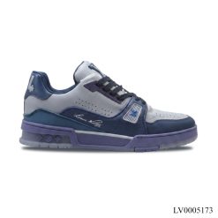 LV Trainer Grey Blue Shoes Sneakers – LV0005173
