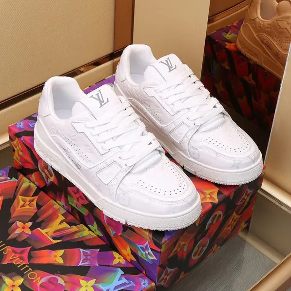 LV Trainer 54 Pattern Gray White Shoes Sneakers – nk0004871 - Image 5