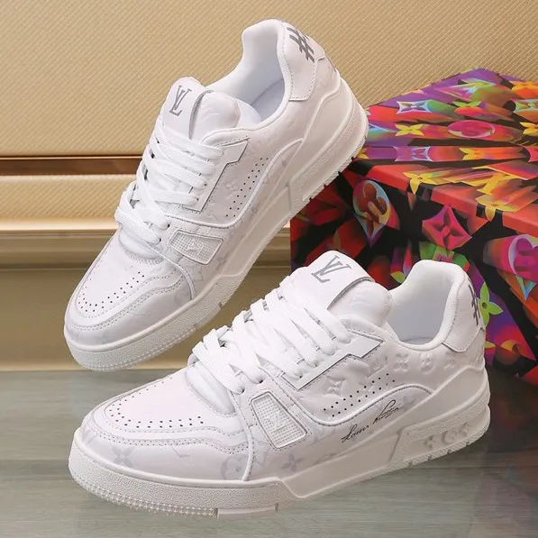 LV Trainer 54 Pattern Gray White Shoes Sneakers – nk0004871 - Image 6