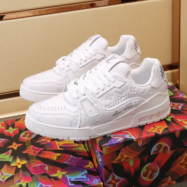 LV Trainer 54 Pattern Gray White Shoes Sneakers – nk0004871 - Image 7