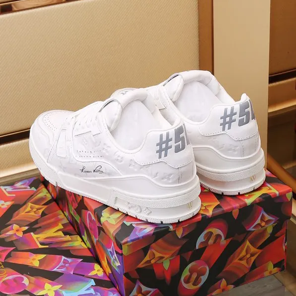 LV Trainer 54 Pattern Gray White Shoes Sneakers – nk0004871 - Image 8