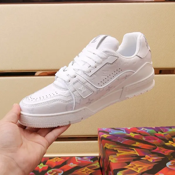 LV Trainer 54 Pattern Gray White Shoes Sneakers – nk0004871 - Image 4