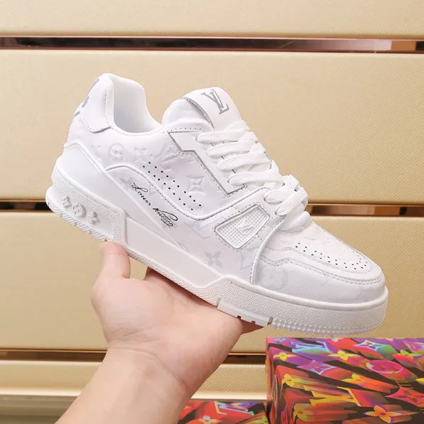 LV Trainer 54 Pattern Gray White Shoes Sneakers – nk0004871 - Image 3