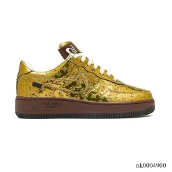 LV x AF 1 Low Virgil Abloh Metallic Gold Shoes Sneakers – nk0004900