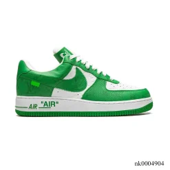 LV x AF 1 Virgil Abloh White/Green Shoes Sneakers – nk0004904