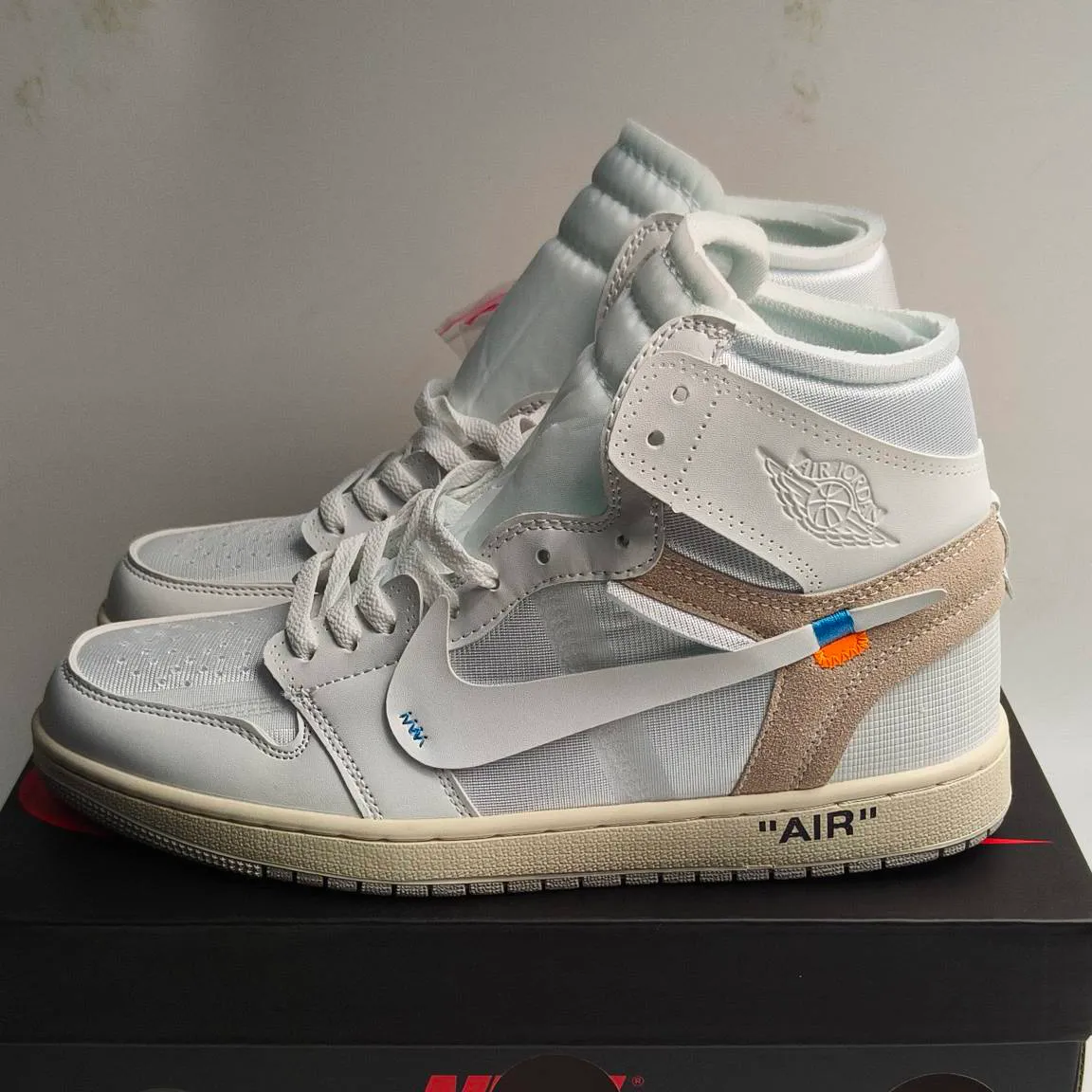 Virgil Abloh Archive x AJ 1 High OG 'Alaska' Shoes Sneakers – nk0004931 - Image 7