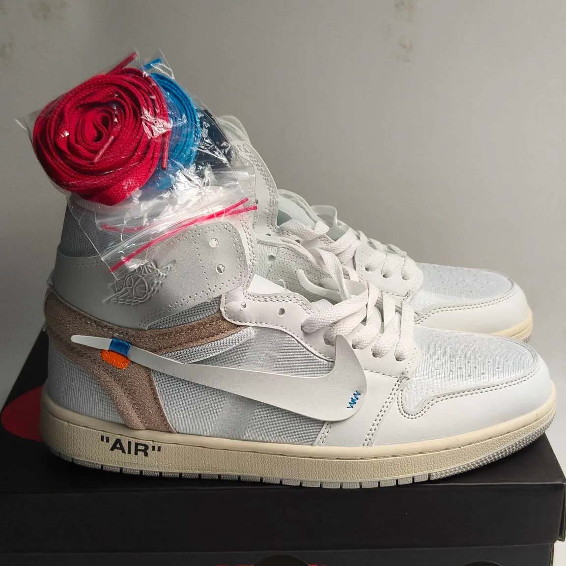 Virgil Abloh Archive x AJ 1 High OG 'Alaska' Shoes Sneakers – nk0004931 - Image 6