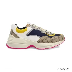 GG Rhyton Canvas Beige Blue Shoes Sneakers – nk0004933