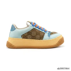 GG Canvas Camel & Ebony/Blue Low Top Shoes Sneakers – nk0005064