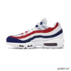 Alternative view of AM 95 White Deep Royal Blue Gym Red Shoes Sneakers - nk0005167
