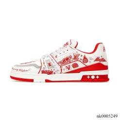 Alternative view of LV Trainer Graffiti White Red Shoes Sneakers – nk0005249