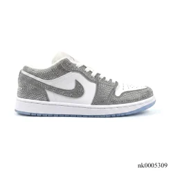 AJ 1 low customized with silver Swarovski crystal Shoes Sneakers â nk0005309