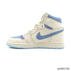 Alternative view of AJ 1 High OG Psychic Blue and Pale Ivory Shoes Sneakers – nk0005386