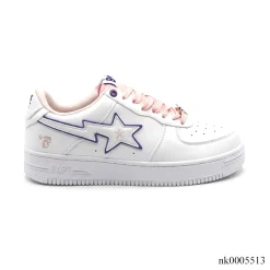 A Bathing Ape Bape Sta BAPY White Pink Shoes Sneakers - nk0005513