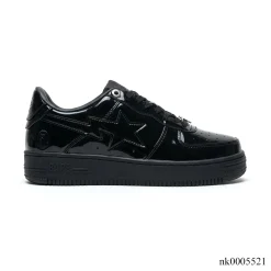 A Bathing Ape Bape Sta Low Patent Black Shoes Sneakers - nk0005521
